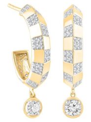 Diamonds lab grown Złote kolczyki-półkreole z diamentami rozmiar: onesize. Żółte kolczyki Diamonds lab grown, z diamentem, złote. Za 5,828.99 zł.