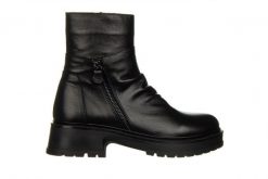 Botki Bayla-161 177 4009 Black 161620, Czarny, Skóra naturalna - 39. Czarne botki Bayla, na zimę, bez wzorów, z gumy, z okrągłym noskiem, za kostkę, bez obcasa, bez zapięcia. W wyprzedaży za 242.10 zł.