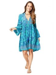 Ipanima Sukienka w kolorze turkusowo-niebieskim rozmiar: 34-40. Niebieskie sukienki Ipanima, bez wzorów, bez kołnierzyka, bez ramiączek, midi. Za 78.99 zł.