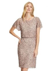Vera Mont Sukienka w kolorze beżowym rozmiar: 42. Brązowe sukienki Vera Mont, bez wzorów, bez kołnierzyka, bez ramiączek, midi. Za 539.95 zł.