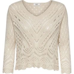 JDY Sweter "Jdynew" w kolorze kremowym rozmiar: XL. Brązowe swetry JDY, xl, bez wzorów, z koronki, bez ramiączek. Za 69.58 zł.