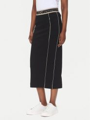 EA7 Emporio Armani Spódnica midi 7W000279 AF12501 UC001 Czarny Regular Fit. Czarne spódnice EA7 Emporio Armani, m, bez wzorów, z syntetyku, midi. Za 339.99 zł.