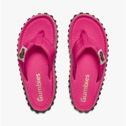 Japonki damskie Gumbies Islander Canvas Flip-Flops. Czerwone klapki Gumbies, bez wzorów, bez obcasa. Za 104.99 zł.