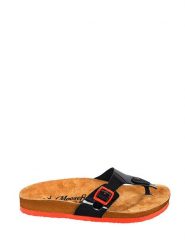 Moosefield Skórzane japonki w kolorze czarnym rozmiar: 39. Czarne klapki Moosefield, bez wzorów, z otwartym noskiem, bez obcasa. Za 163.64 zł.