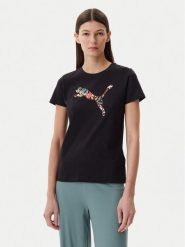 Puma T-Shirt Floral Cat 685081 Czarny Regular Fit. Czarne t-shirty Puma, s, bez wzorów, z bawełny, bez kołnierzyka, bez ramiączek. Za 69.99 zł.