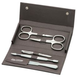 ERBE Siena Zestaw do manicure push button series taupe, 5 szt. Kuferki do makijażu 1 ct 1 szt. Zestawy ERBE. Za 249.55 zł.