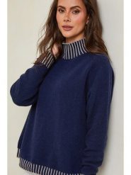 So Cachemire Sweter "Csepreg" w kolorze granatowym rozmiar: XL. Niebieskie swetry So Cachemire, xl, bez wzorów, z kaszmiru, bez ramiączek. Za 195.99 zł.