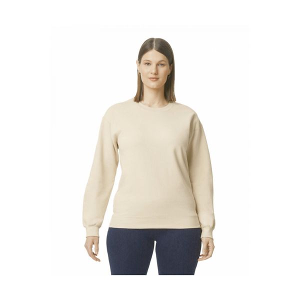 Bluza z okrągłym dekoltem Gildan Midweight Softstyle. Brązowe bluzy GILDAN, s, bez wzorów, z bawełny, bez kaptura. Za 92.65 zł.
