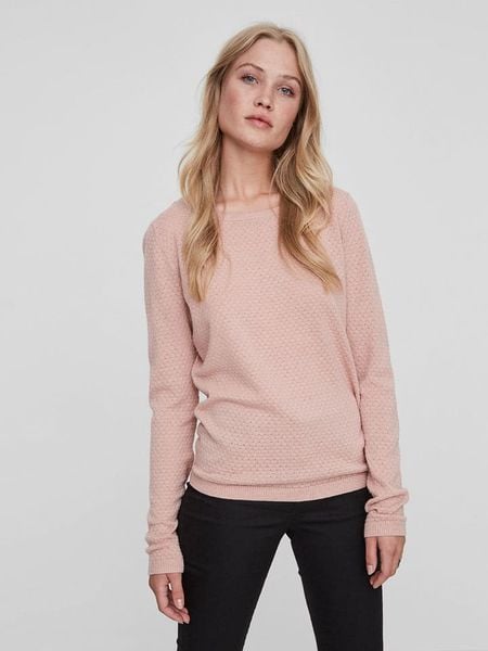 Vero Moda Sweter w kolorze jasnoróżowym rozmiar: L. Różowe swetry Vero Moda, l, bez wzorów, z bawełny, bez ramiączek. Za 111.33 zł.