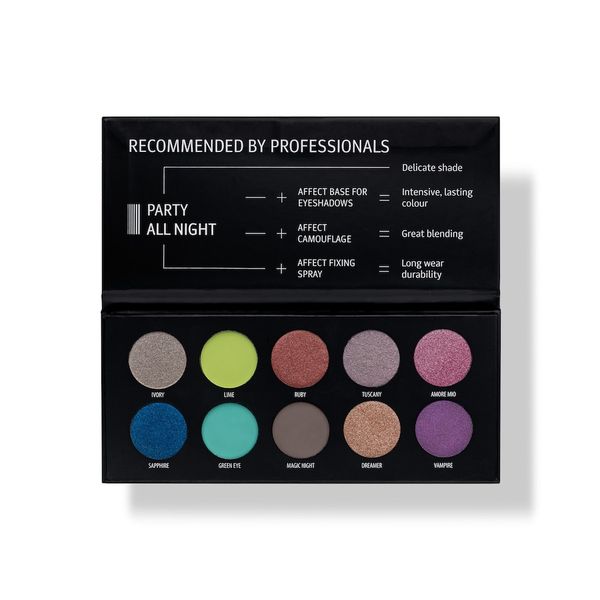 Affect Party All Night Eyeshadows Palette Paletki cieni i zestawy kosmetyków 18 g. Kredki do oczu Affect. Za 78.40 zł.