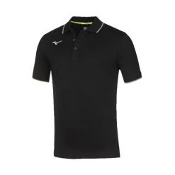 Polo Mizuno Team. Czarne koszulki polo Mizuno, l, bez wzorów, z materiału, bez kołnierzyka, bez ramiączek. Za 195.50 zł.