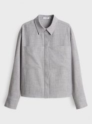 OPUS Koszula "Felange" w kolorze szarym rozmiar: 44. Szare koszule Opus, bez wzorów, bez kołnierzyka, bez ramiączek. Za 173.99 zł.