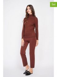 William de Faye 2-częściowy zestaw w kolorze brązowym rozmiar: 36. Brązowe golfy William de Faye, bez wzorów, z kaszmiru, bez ramiączek. Za 173.99 zł.