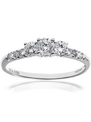 Revoni Złoty pierścionek z diamentami rozmiar: 56. Szare pierścionki Revoni, z diamentem, złote. Za 2,180.88 zł.