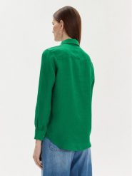 Tommy Hilfiger Koszula WW0WW42037 Zielony Relaxed Fit. Zielone koszule TOMMY HILFIGER, bez wzorów, ze lnu, bez kołnierzyka, bez ramiączek. Za 299.99 zł.