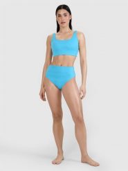 4F Dół od bikini damski - turkusowy L. Niebieskie szorty 4f, bez wzorów, z elastanu, klasyczne, z podwyższonym stanem. Za 59.99 zł.