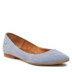 Baleriny Maciejka. Niebieskie baleriny Maciejka, bez wzorów, bez obcasa. Za 189.99 zł.