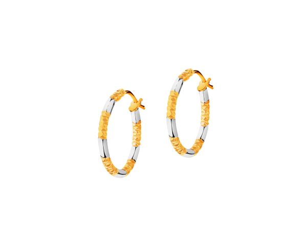 Złote kolczyki - koła, 19 mm. Żółte kolczyki Apart, złote. Za 699.00 zł.