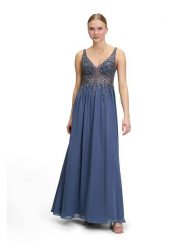 Vera Mont Sukienka w kolorze niebieskoszarym rozmiar: 34. Niebieskie sukienki Vera Mont, bez wzorów, bez kołnierzyka, bez ramiączek, maxi. Za 565.99 zł.