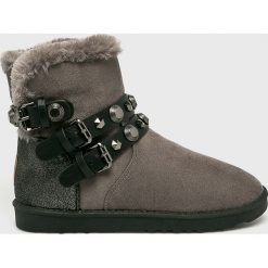 Wrangler - Botki. Szare botki Wrangler, bez wzorów, z gumy, bez obcasa, na obcasie, bez zapięcia. W wyprzedaży za 239.90 zł.