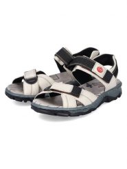 Rieker Sandały w kolorze kremowym rozmiar: 38. Brązowe sandały Rieker, bez wzorów, klasyczne, z otwartym noskiem, bez obcasa, bez zapięcia. Za 164.02 zł.