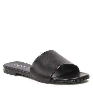 Klapki Lasocki. Czarne klapki Lasocki, bez wzorów, bez obcasa. Za 69.99 zł.