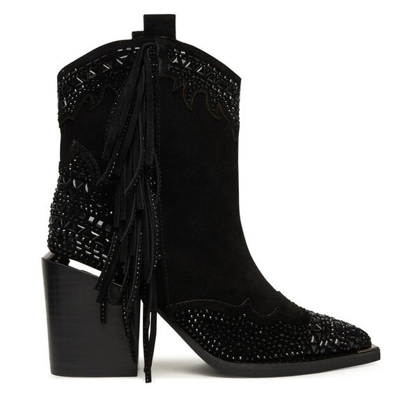 Kowbojki Alma En Pena. Czarne botki Alma en Pena, bez wzorów, bez obcasa, na słupku, bez zapięcia. Za 789.99 zł.