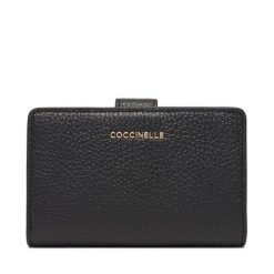 Duży Portfel Damski Coccinelle. Czarne portfele Coccinelle, bez wzorów. Za 549.99 zł.