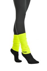 Getry do tańca Damskie Nessi Sportswear Ocieplacze. Żółte legginsy sportowe NESSI SPORTSWEAR, bez wzorów, z bawełny, do biegania. Za 69.99 zł.