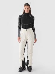 4F Spodnie narciarskie w kolorze kremowym rozmiar: S. Brązowe spodnie dresowe 4f, m, bez wzorów, narciarskie, primaloft. Za 677.64 zł.