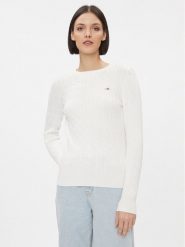 Gant Sweter 4800100 Biały Slim Fit. Białe swetry GANT, l, bez wzorów, z bawełny, bez ramiączek. Za 569.99 zł.