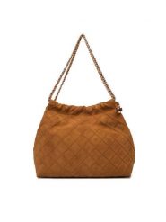 Tory Burch Torebka Fleming Suede 166064 Brązowy. Brązowe torebki klasyczne Tory Burch, bez wzorów, ze skóry, bez dodatków. Za 4,499.00 zł.