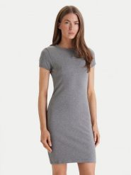 Calvin Klein Jeans Sukienka codzienna LV047B266G Szary Slim Fit. Szare sukienki Calvin Klein Jeans, na co dzień, xxs, bez wzorów, z bawełny, bez kołnierzyka, bez ramiączek, proste. Za 229.99 zł.