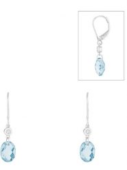 DIAMOND & CO Złote kolczyki "Olivia" z diamentami rozmiar: onesize. Niebieskie kolczyki Diamond & Co, z diamentem, złote. Za 816.46 zł.