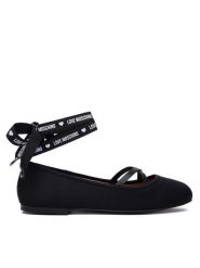 LOVE MOSCHINO Baleriny JA11141G1PIM0000 Czarny. Czarne baleriny Love Moschino, bez wzorów, z materiału, bez obcasa. Za 859.99 zł.