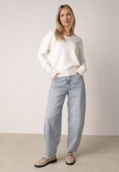 Niebieskie Jeansy z Bawełną z Wysokim Stanem o Kroju Typu Loose Ianione. Niebieskie jeansy Born2be, l, bez wzorów, z podwyższonym stanem. Za 119.99 zł.