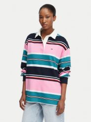Tommy Jeans Polo DW0DW23483 Kolorowy Regular Fit. Koszulki polo Tommy Jeans, l, bez wzorów, z bawełny, bez kołnierzyka, bez ramiączek. Za 489.99 zł.