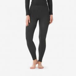 Legginsy termoaktywne narciarskie damskie Wedze BL 500 seamless. Czarne bielizna sportowa WED'ZE, l, bez wzorów, z elastanu. Za 69.99 zł.