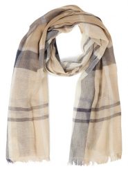 Barbour szalik z płótna - Abigail Tartan Kobiety Bawełna beżowy|niebieski|biały, 50. Białe szaliki Barbour, bez wzorów, z bawełny, eleganckie. Za 249.95 zł.