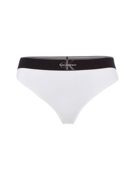 Calvin Klein Stringi Kobiety biały, M. Białe stringi Calvin Klein, bez wzorów, z dżerseju. Za 89.95 zł.