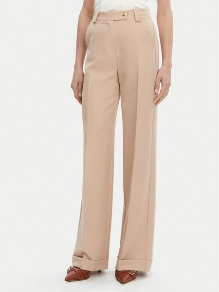 Maryley Spodnie materiałowe 25EB537/M26/43PG Beżowy Regular Fit. Brązowe spodnie materiałowe Maryley, m, bez wzorów, z materiału. Za 149.99 zł.