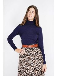 William de Faye Golf w kolorze granatowym rozmiar: 40. Niebieskie golfy William de Faye, bez wzorów, z kaszmiru, bez ramiączek. Za 109.00 zł.