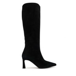 Kozaki Pollini. Czarne kozaki Pollini, bez obcasa, na słupku, bez zapięcia. Za 2,729.00 zł.