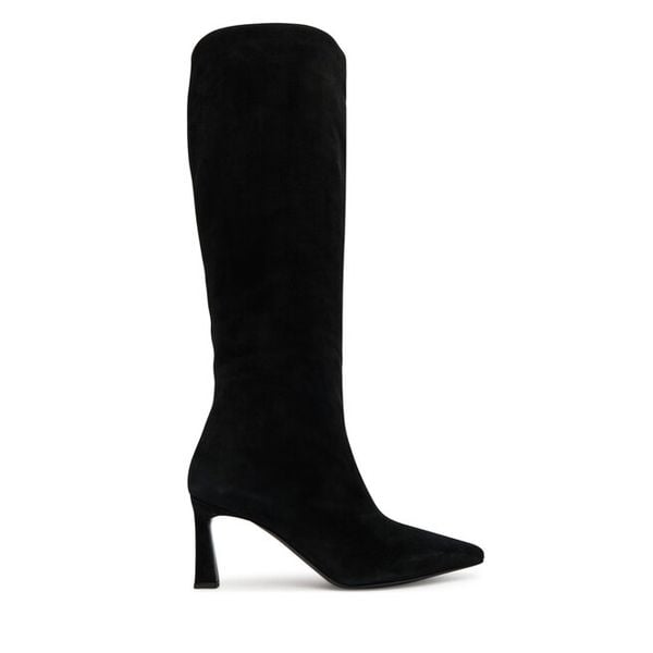 Kozaki Pollini. Czarne kozaki Pollini, bez obcasa, na słupku, bez zapięcia. Za 2,729.00 zł.