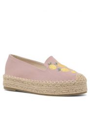 Jenny Fairy Espadryle WSS990-200 Różowy. Czerwone espadryle Jenny Fairy, bez wzorów, z materiału, bez obcasa, bez zapięcia. Za 99.99 zł.