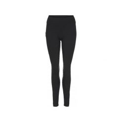 Damskie legginsy jeździeckie z pełną przyczepnością Equipage Finley. Czarne legginsy EQUIPAGE, s, bez wzorów, z podwyższonym stanem. Za 339.50 zł.