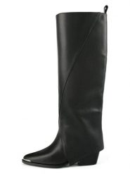 Loft37 Skórzane kozaki "Make It Right" w kolorze czarnym rozmiar: 38. Czarne kozaki loft37, na zimę, bez obcasa, bez zapięcia. Za 786.95 zł.