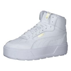 Buty do chodzenia damskie Puma Karmen Rebelle. Białe obuwie sportowe Puma, z gumy, za kostkę, bez zapięcia, trekkingowe. Za 485.00 zł.