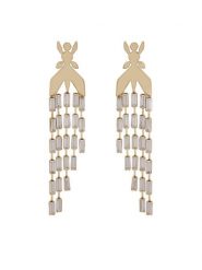Patrizia Pepe Kolczyki 2J2512/M056-FE35 Złoty. Żółte kolczyki Patrizia Pepe, metalowe. Za 389.99 zł.