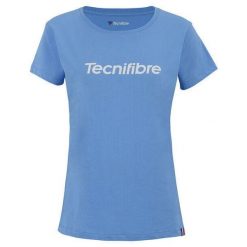 Damski bawełniany T-shirt Tecnifibre Team. Niebieskie t-shirty TECNIFIBRE, s, bez wzorów, z bawełny, bez kołnierzyka, bez ramiączek. Za 77.99 zł.